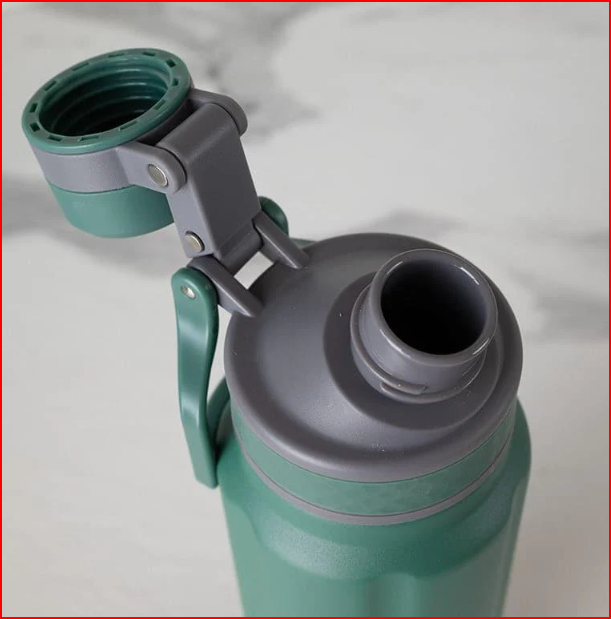 Aqua Alchemy Hot & Cold Thermos Water Bottle (Green) - 850 ML Stainless Steel