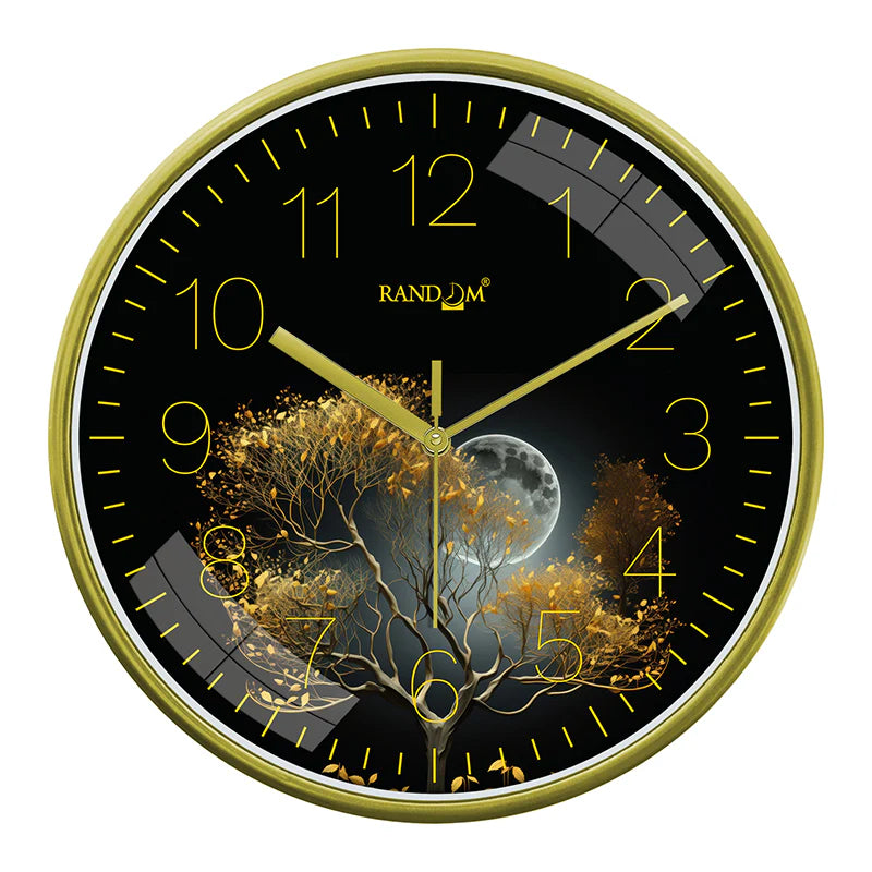 Glemorio Midnight Moon: Artistic Silhouette Wall Clock