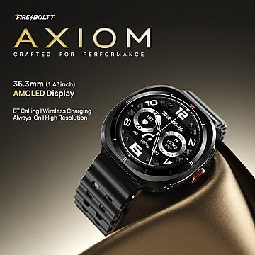 Axiom Pro: 1.43” Super AMOLED Bluetooth Calling Smartwatch